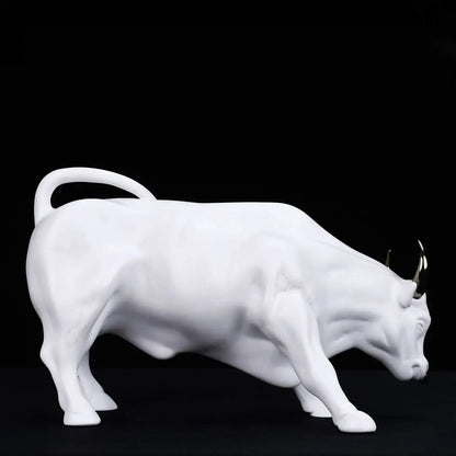 Abstract Art Charging Bull Figurine Big theartarium