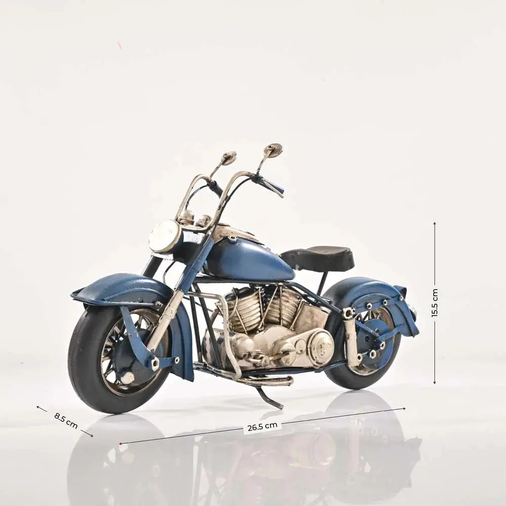 Blue Lightening Vintage Motorcycle theartarium