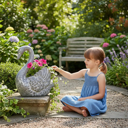 Enchanting Grace - Swan Planter