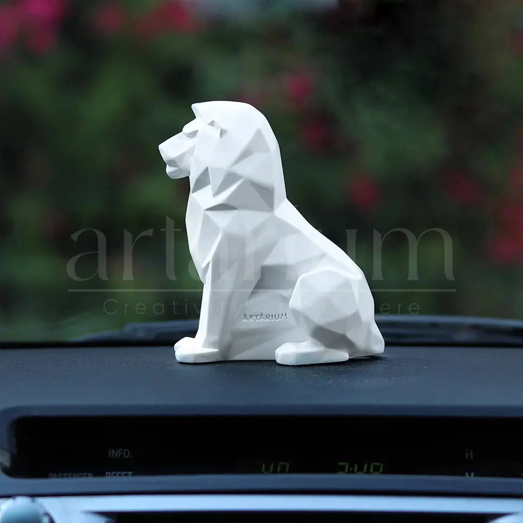 Geometric Lion Car Dashboard theartarium