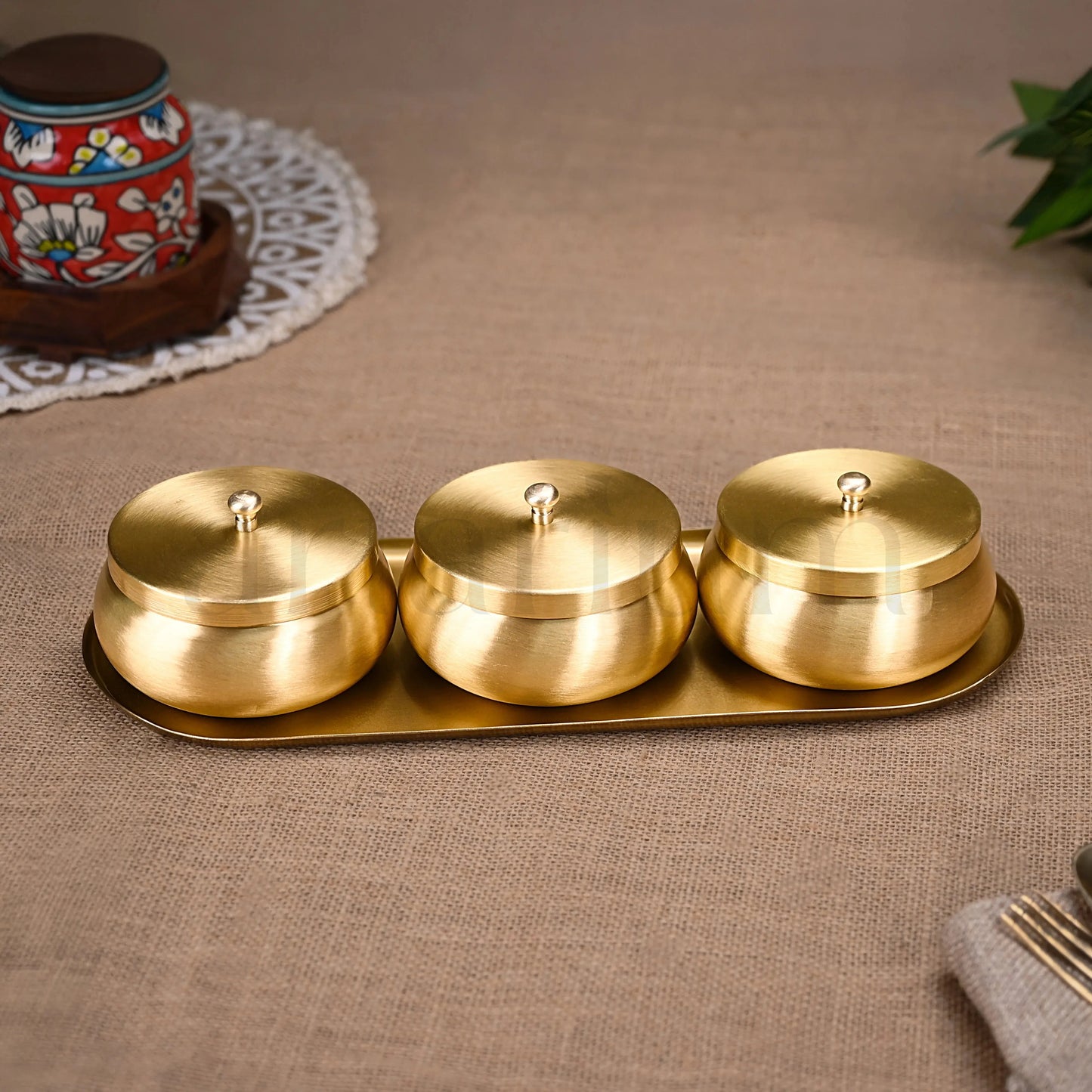 Brass Nut Bowl Set theartarium
