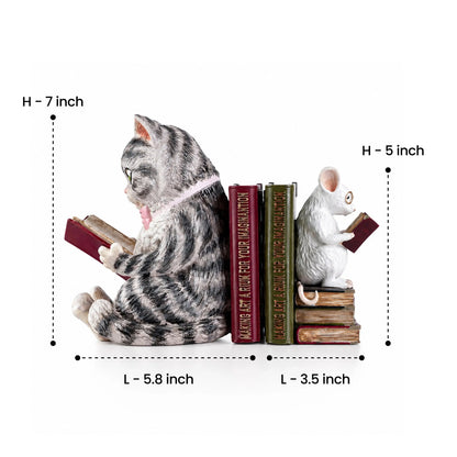 Reading Buddies : Cat & Mouse Bookend 