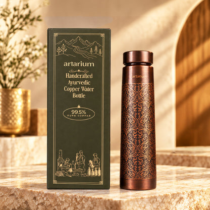 Antique Etching Copper Bottle with premium packaging 
