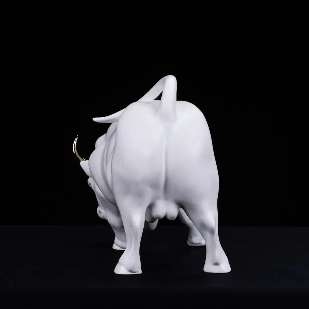 Abstract Art Charging Bull Figurine Big theartarium