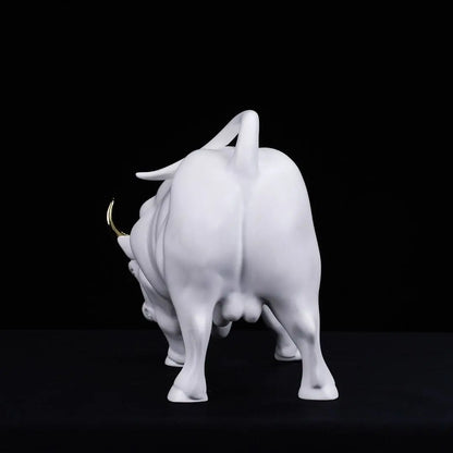 Abstract Art Charging Bull Figurine Big theartarium