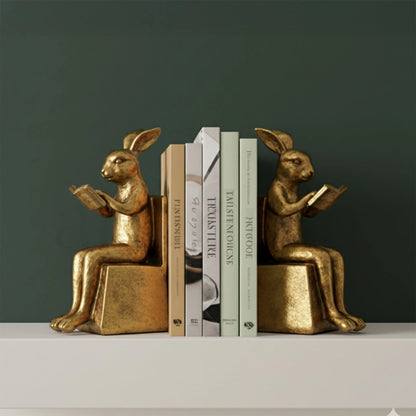 Twin Scholars Antique Bunny Bookends