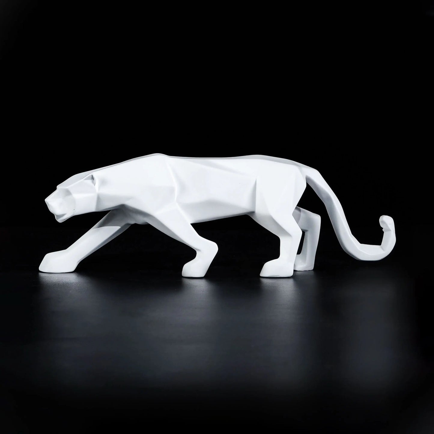Modern Art Geometric Jaguar Figurine theartarium