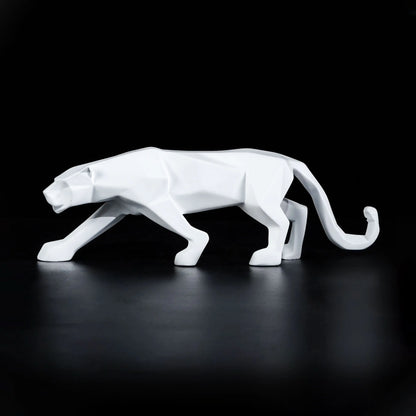 Modern Art Geometric Jaguar Figurine theartarium