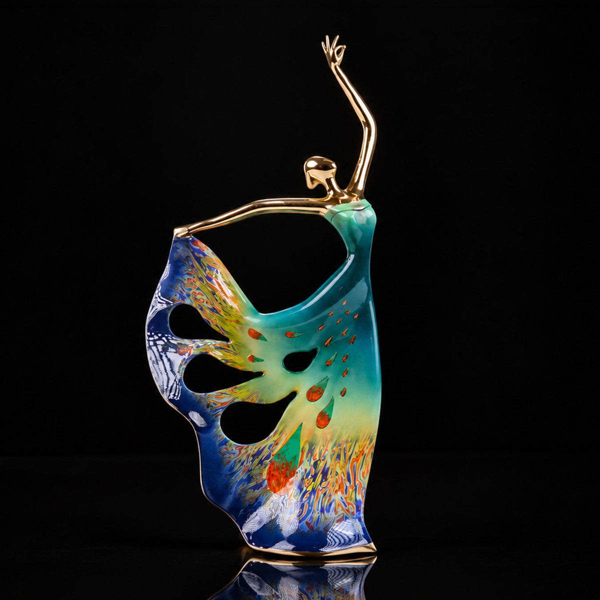 Handcrafted Brass Dancing Girl Sculpture 