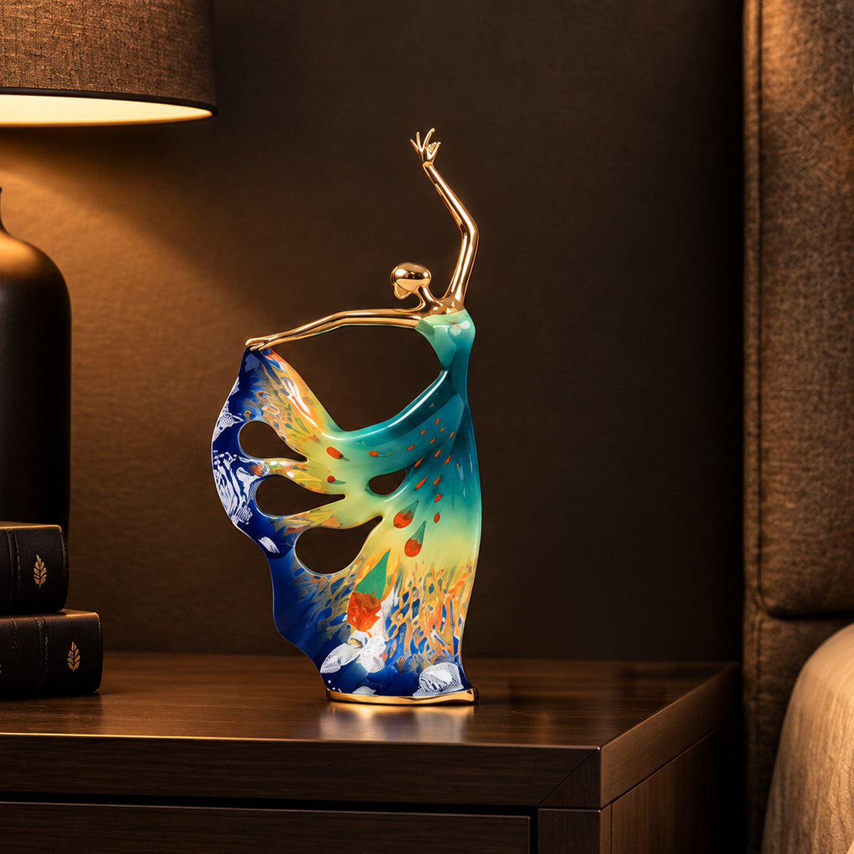 Handcrafted Brass Dancing Girl Sculpture 