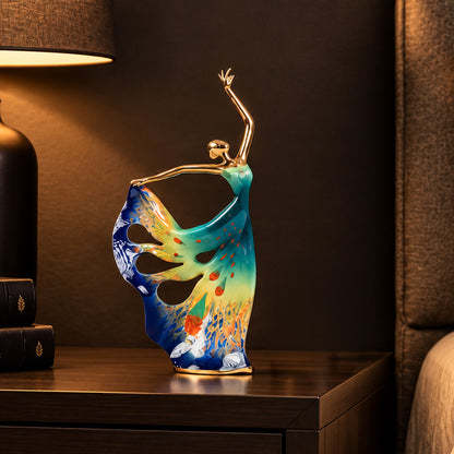 Handcrafted Brass Dancing Girl Sculpture 