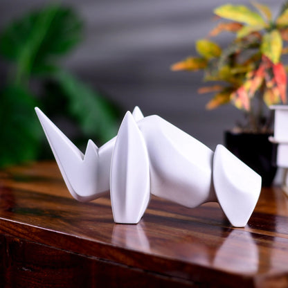 Abstract Art Rhino Figurine theartarium