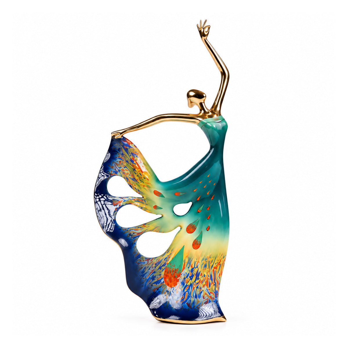 Handcrafted Brass Dancing Girl Sculpture 