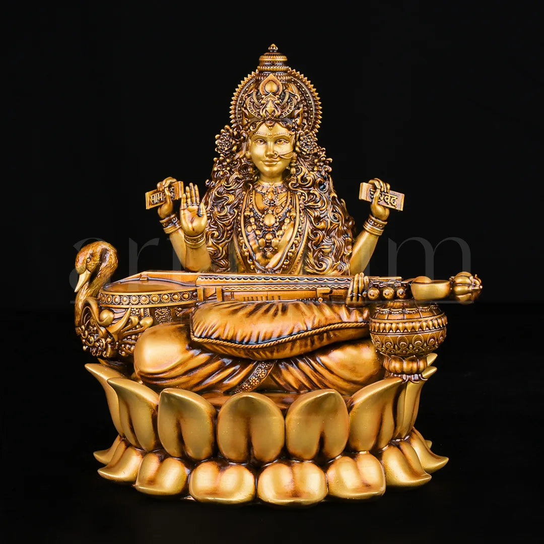 Veena Vadini Saraswati (Lotus) Car dashboard