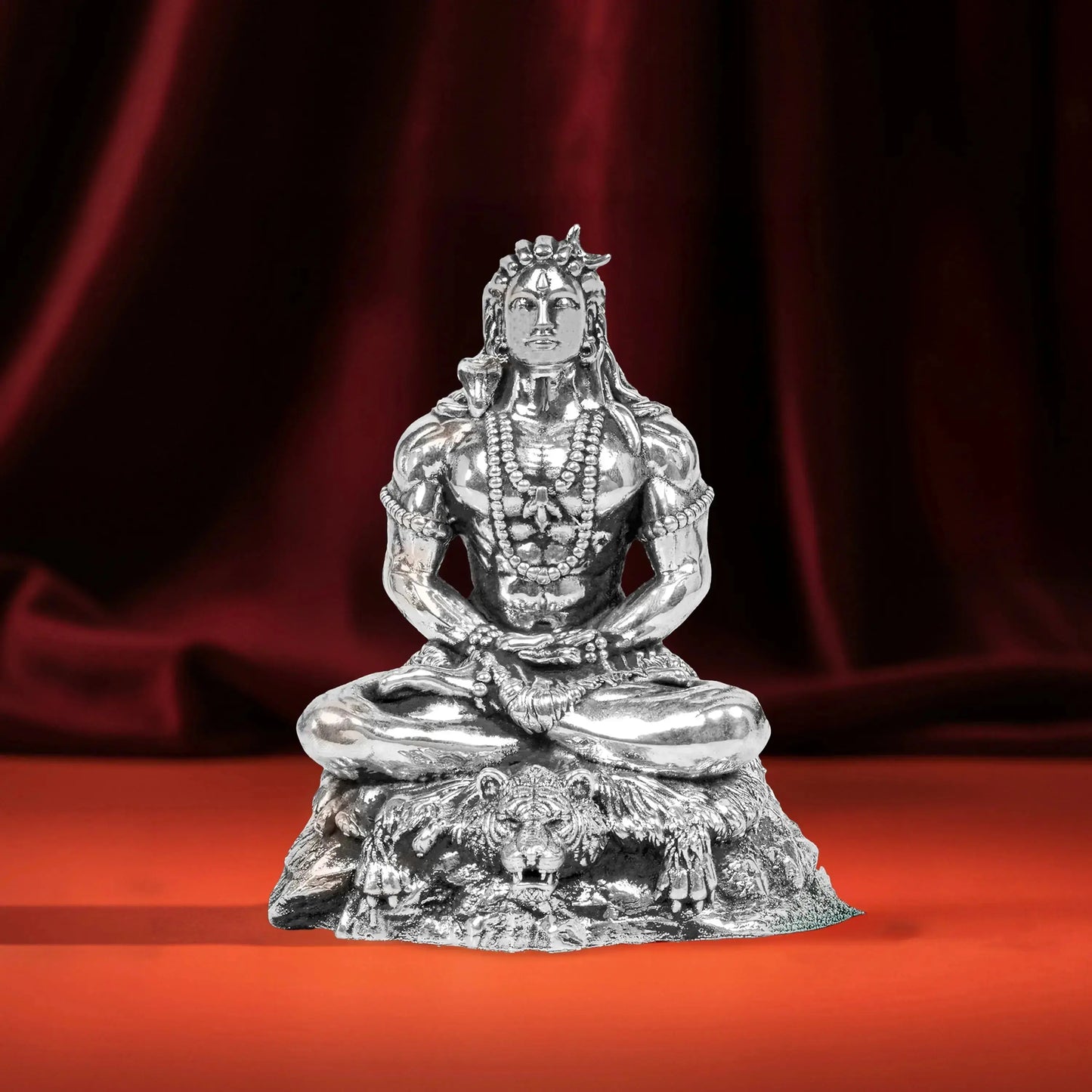 Adiyogi Shiva Statue 40 - 45 gm 999 Silver Artarium