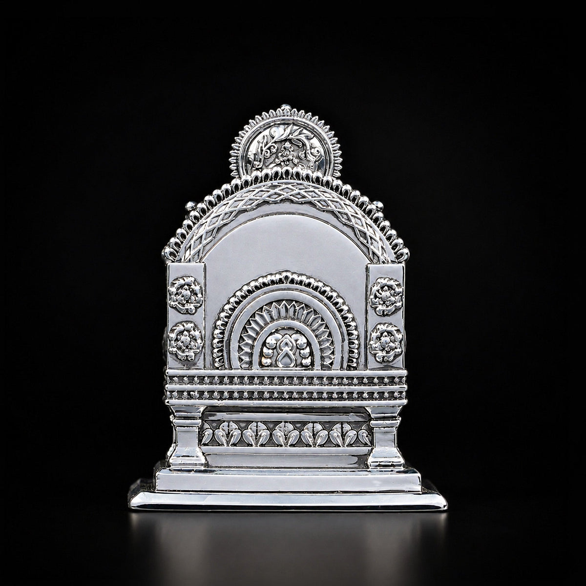 Lalitasana Ganesha Silver Plated Idol 