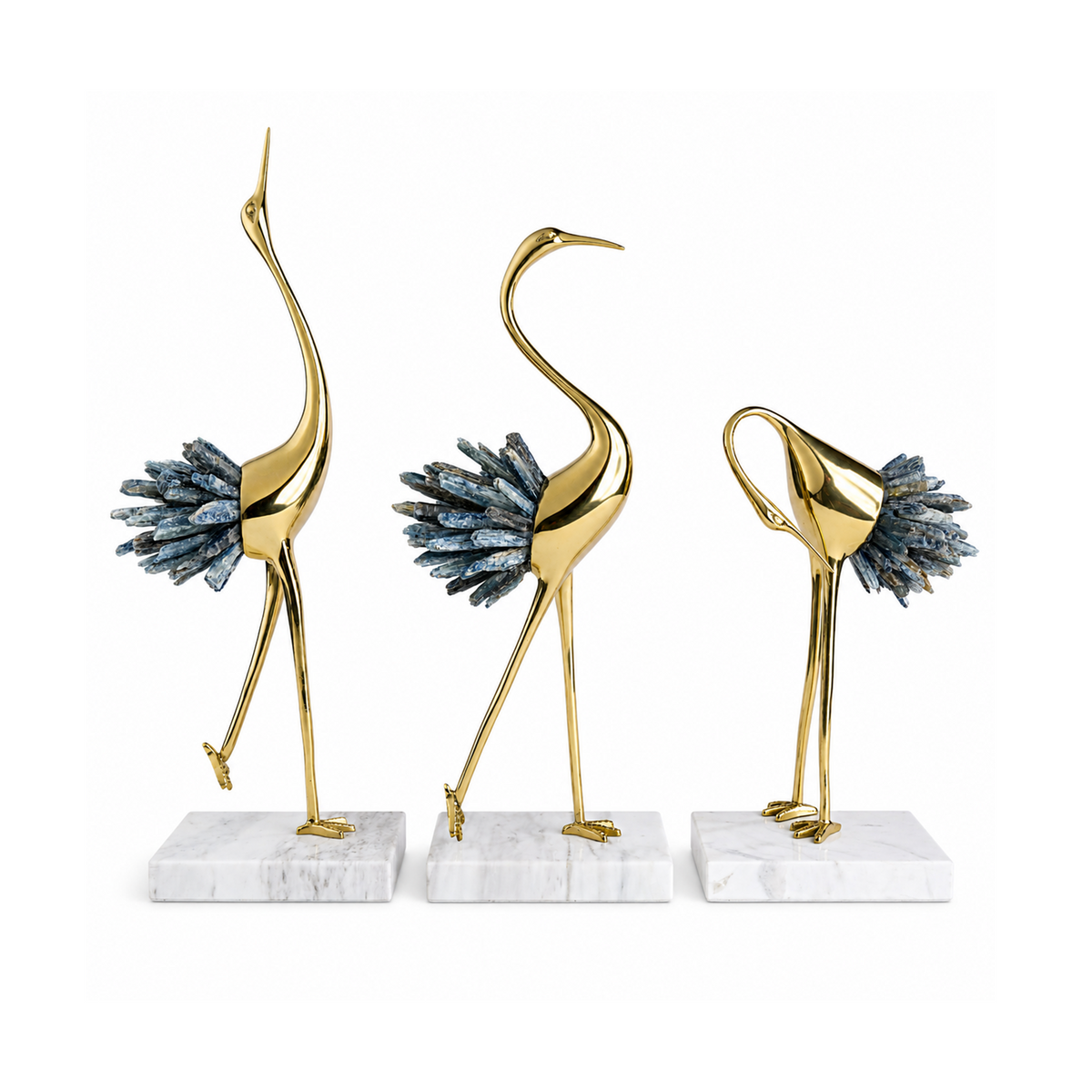 Luxury Crystal Crane Sculpture 