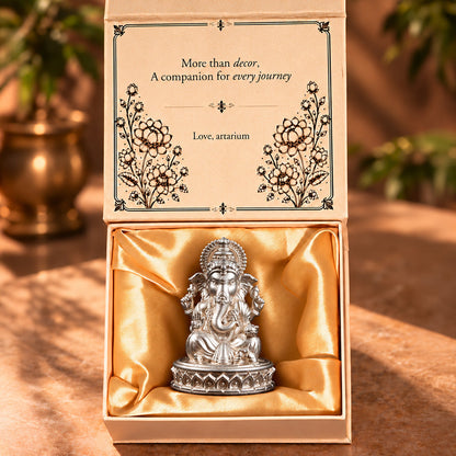 Lord Ganesha Pure Silver Idol (Hollow) with Premium Packaging 