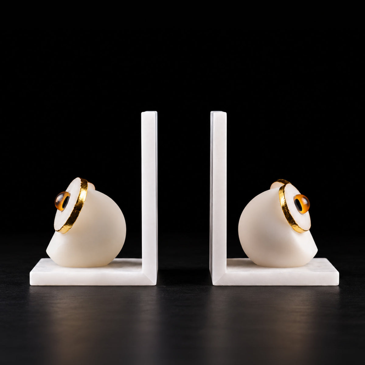 Imperial Alabaster Owl Crystal Bookend 