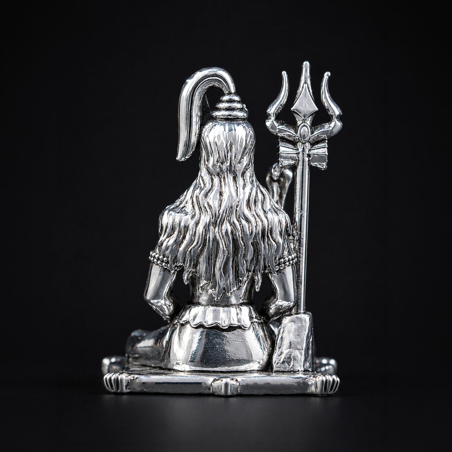 Meditating Lord Shiva Silver Plated 