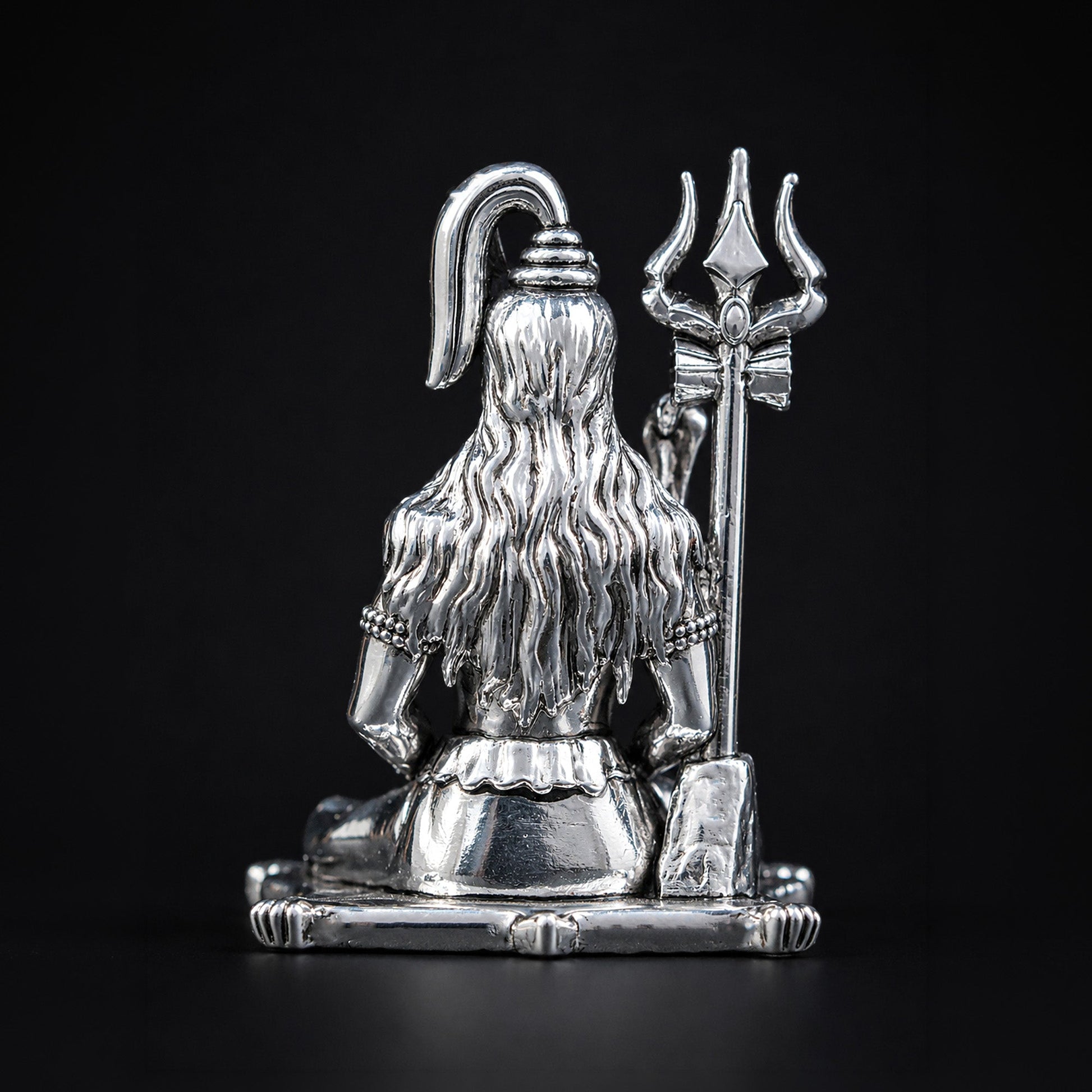 Meditating Lord Shiva Silver Plated 