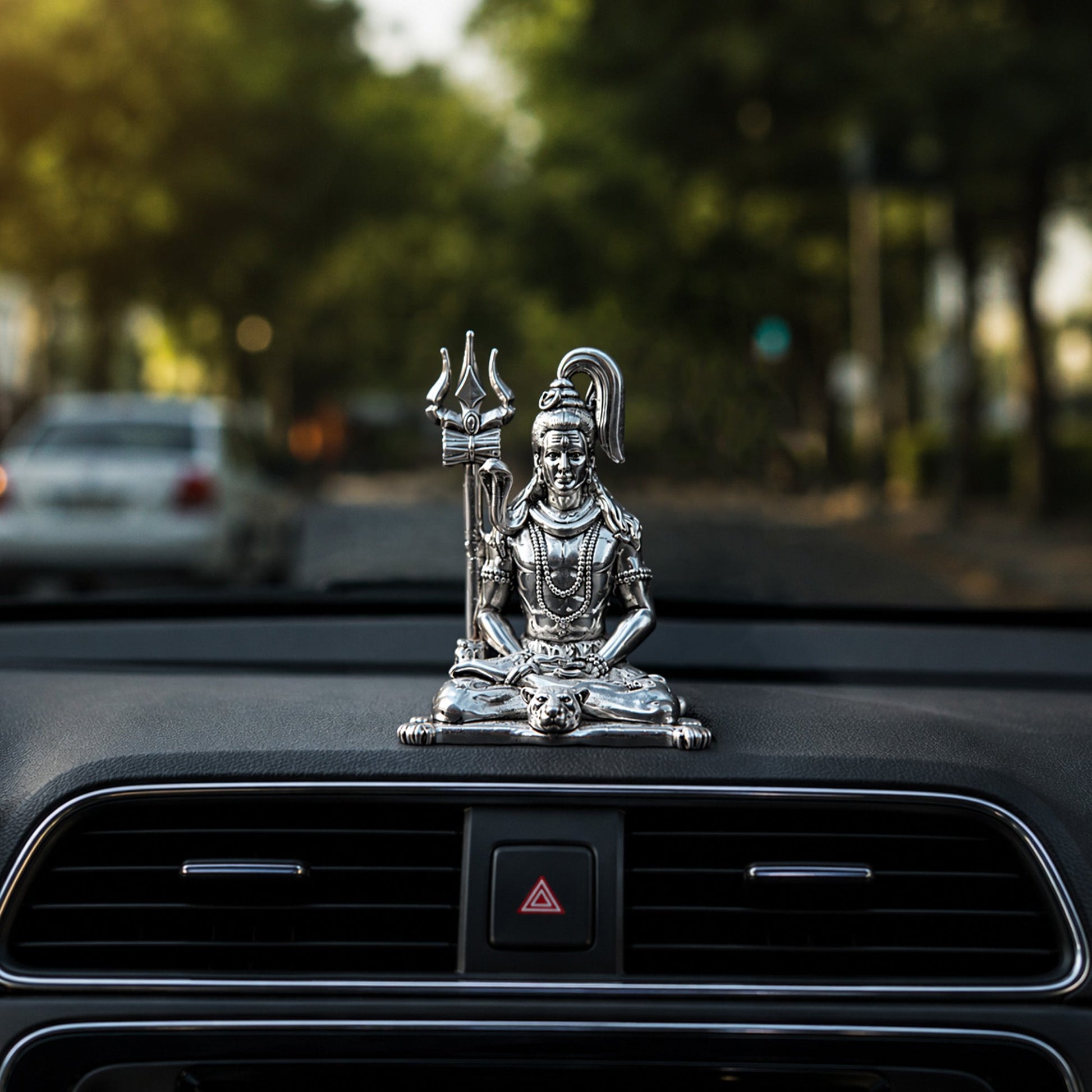 Meditating Lord Shiva Silver Plated 