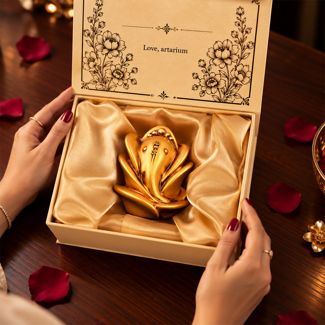 Rose Ganesha Idol With Premium Packaging 