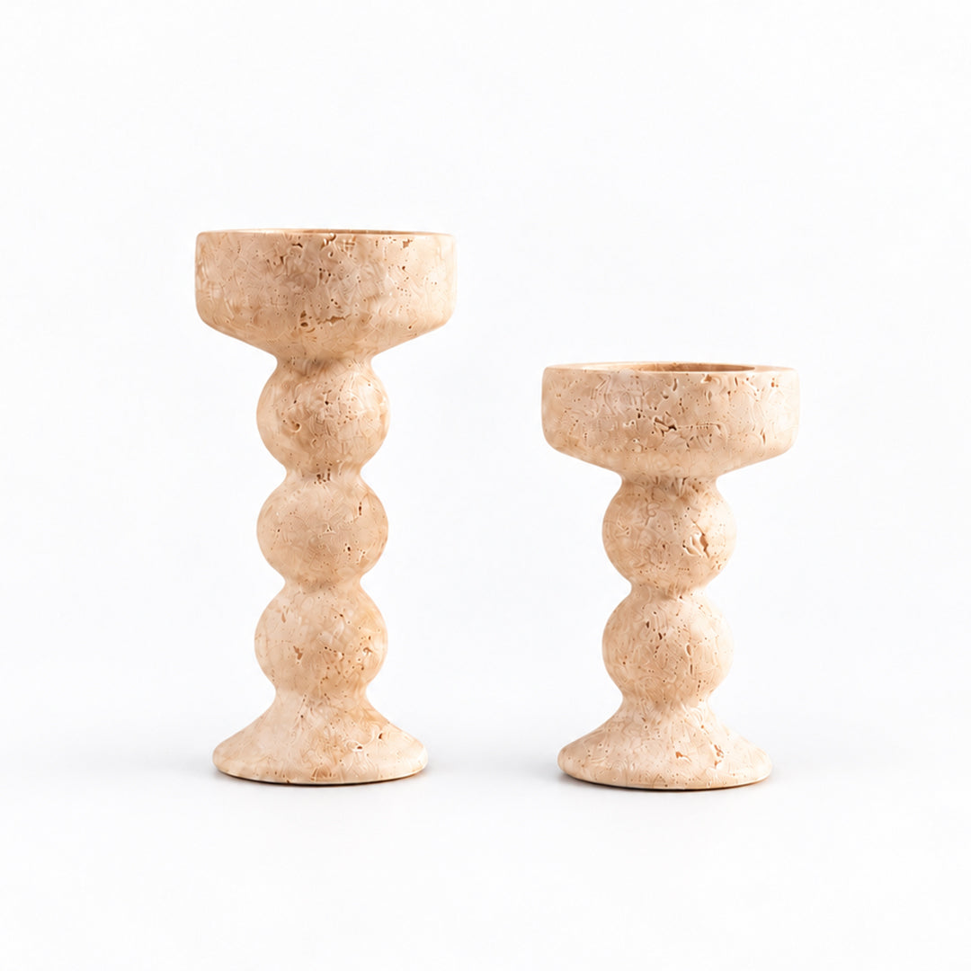 Ivory Marble Totem Duo 