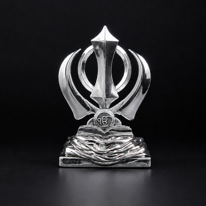 Khanda Sahib Silver Plated Idol 
