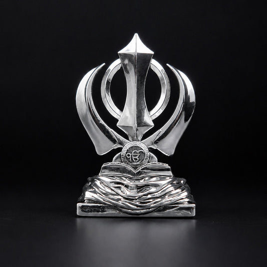 Khanda Sahib Silver Plated Idol 