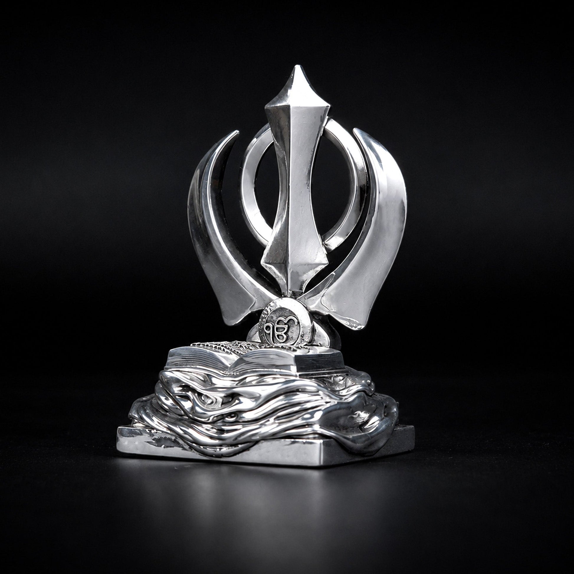 Khanda Sahib Silver Plated Idol 