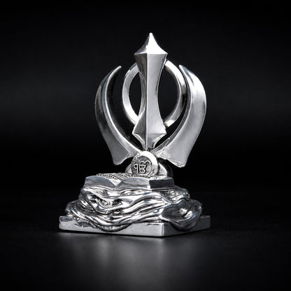 Khanda Sahib Silver Plated Idol 