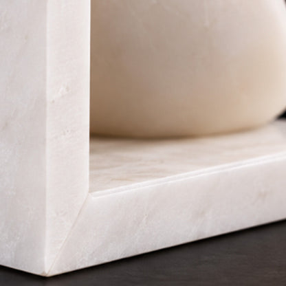 Imperial Alabaster Owl Crystal Bookend 
