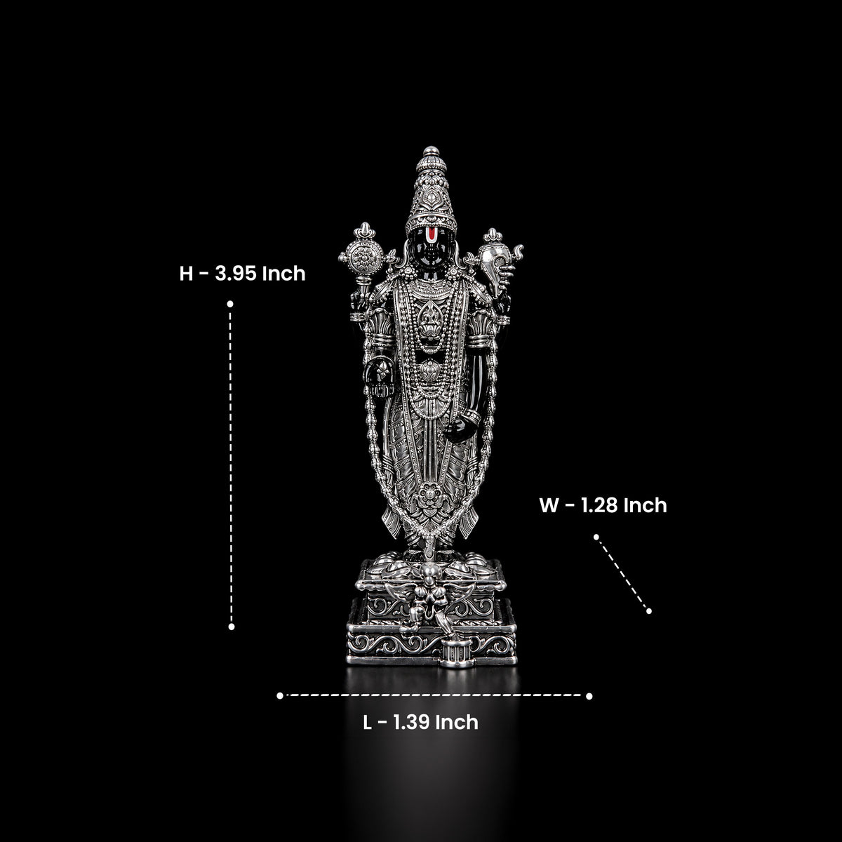 Venkateshwar Balaji Silver Plated Idol 