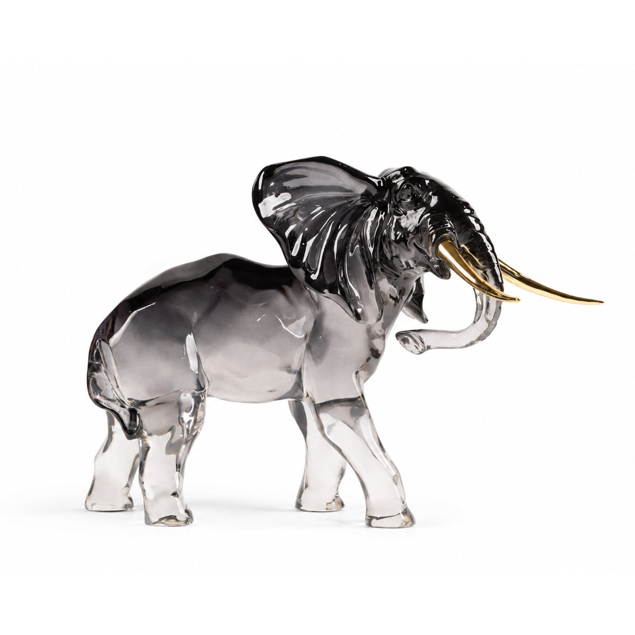 Zinc Alloy African Bush Elephant Sculpture 