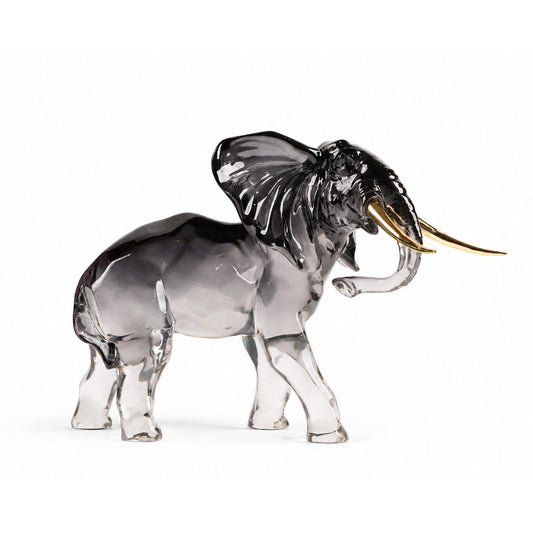 Zinc Alloy African Bush Elephant Sculpture 