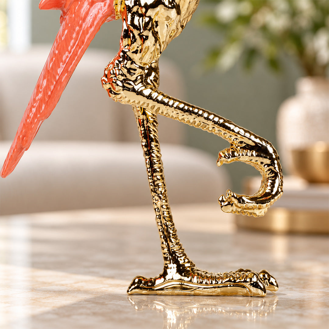 Crystal Blush Heron Sculpture 
