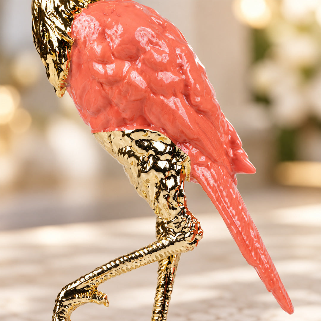Crystal Blush Heron Sculpture 