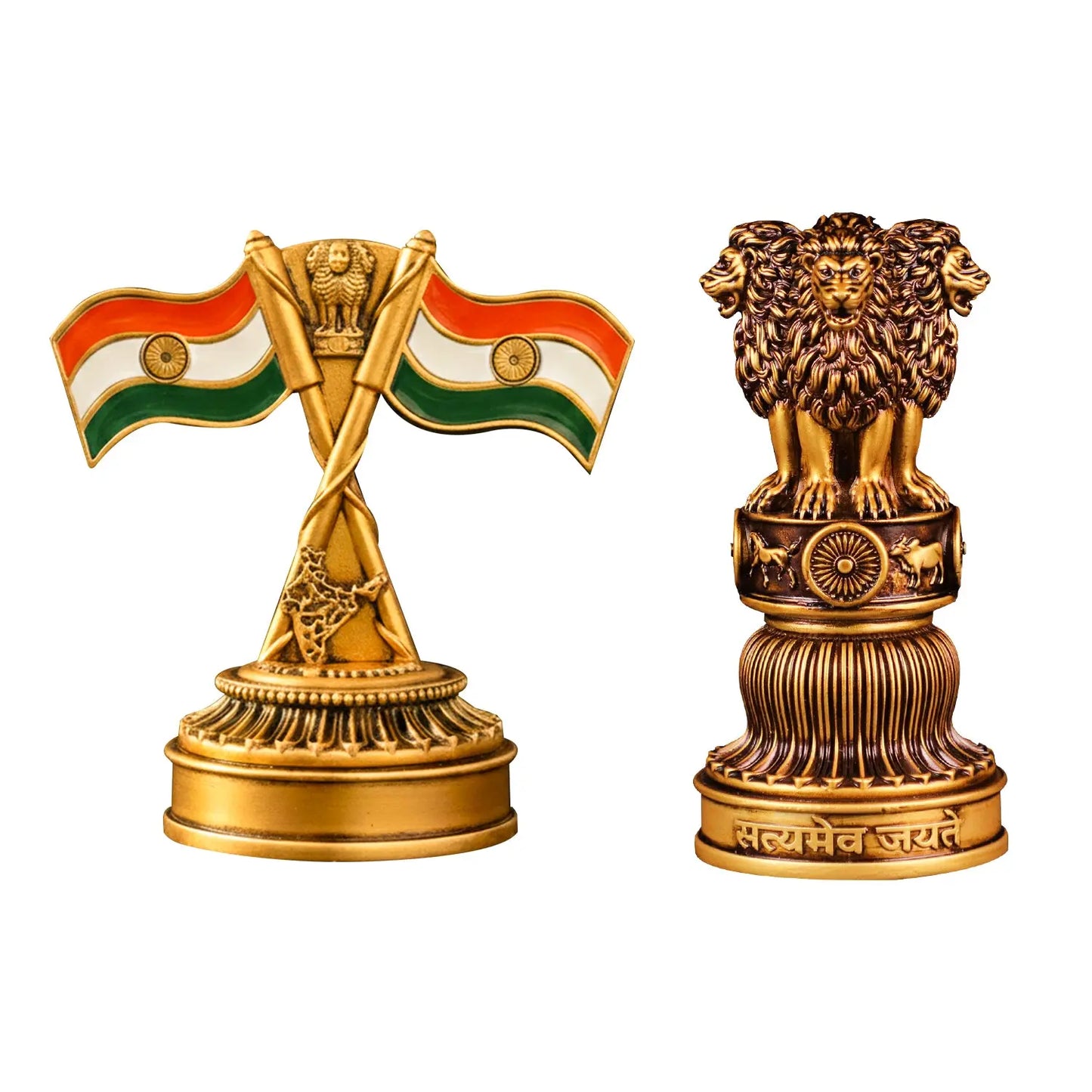 Ashok Stambh and Indian National Flag Combo