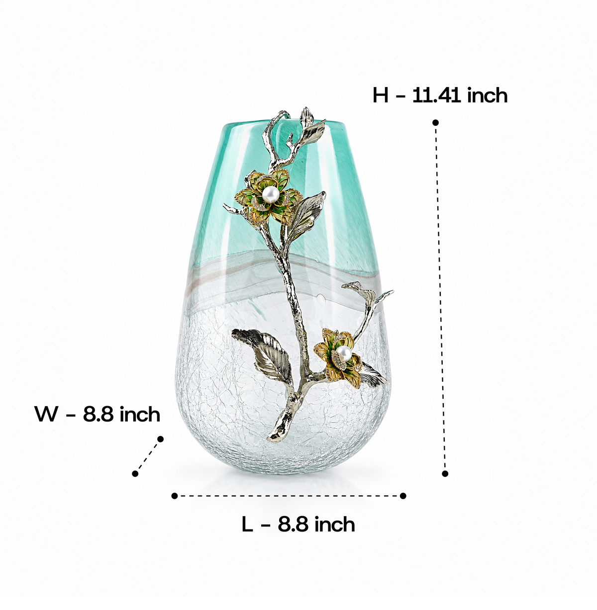 Biophilic Glass Flower Vase 