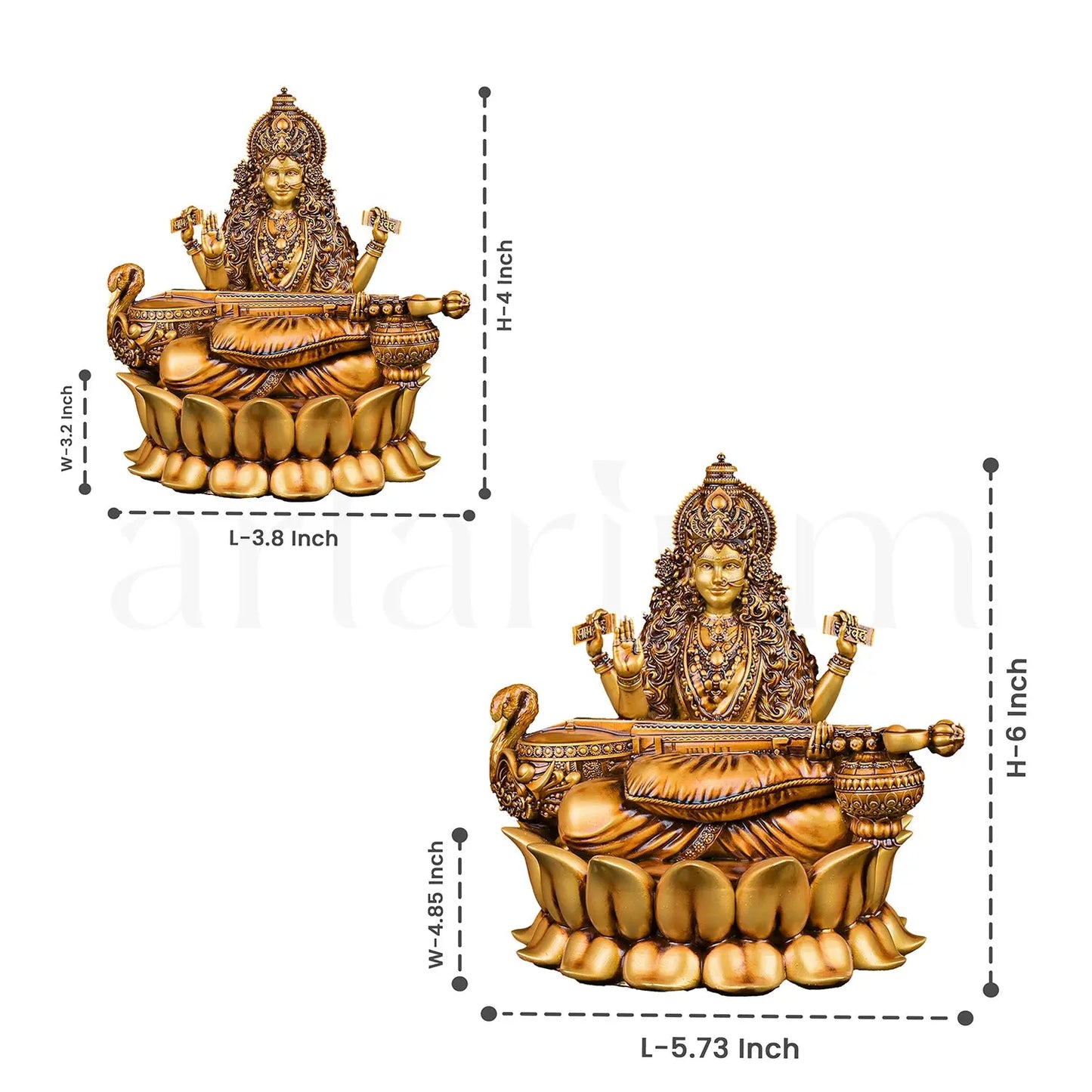 Veena Vadini Saraswati (Lotus)