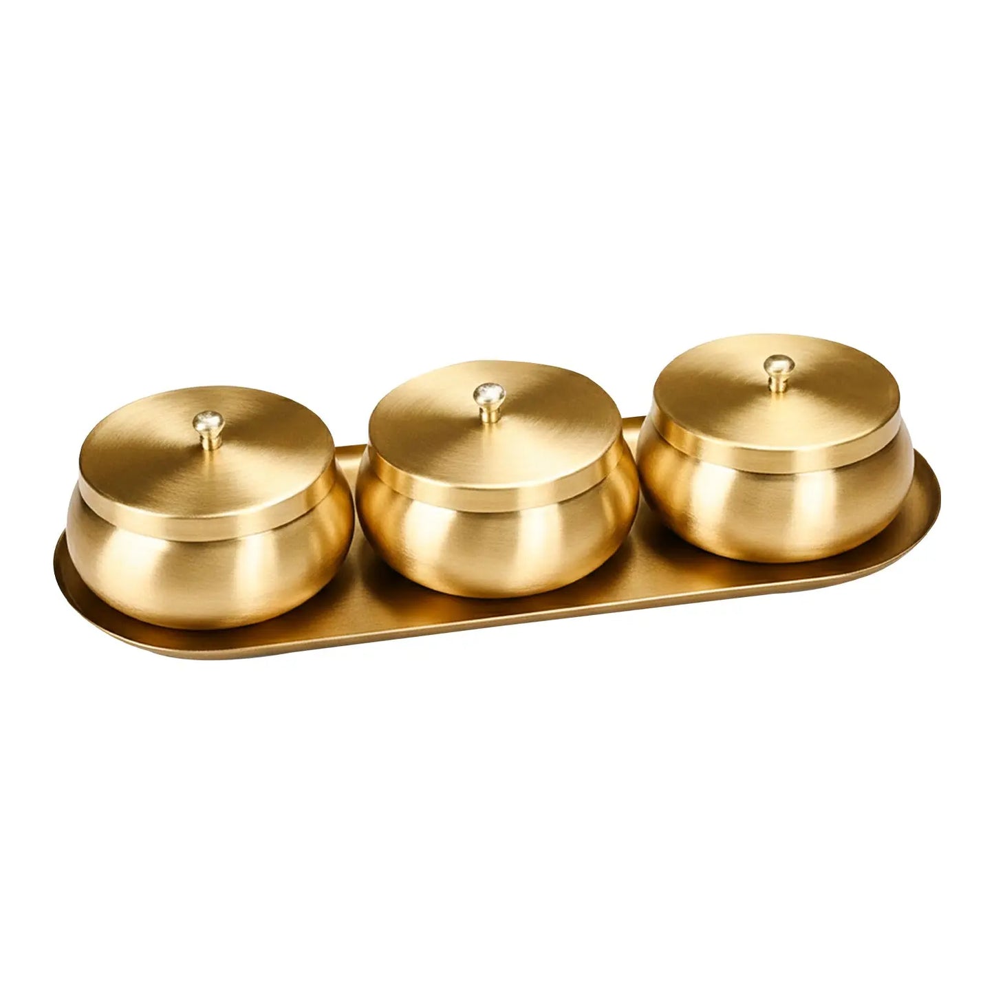 Brass Nut Bowl Set