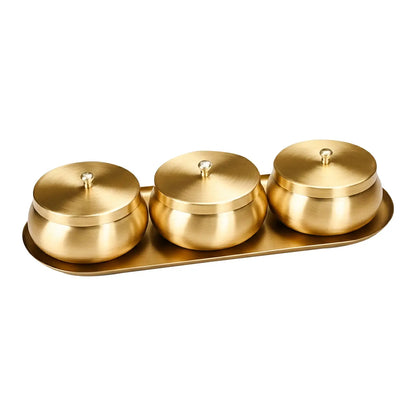 Brass Nut Bowl Set