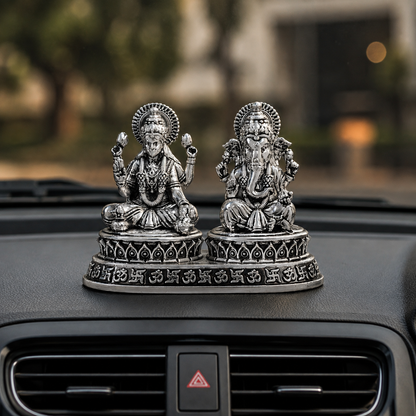 Dhan Siddhi Laxmi Ganesh Silver Plated 