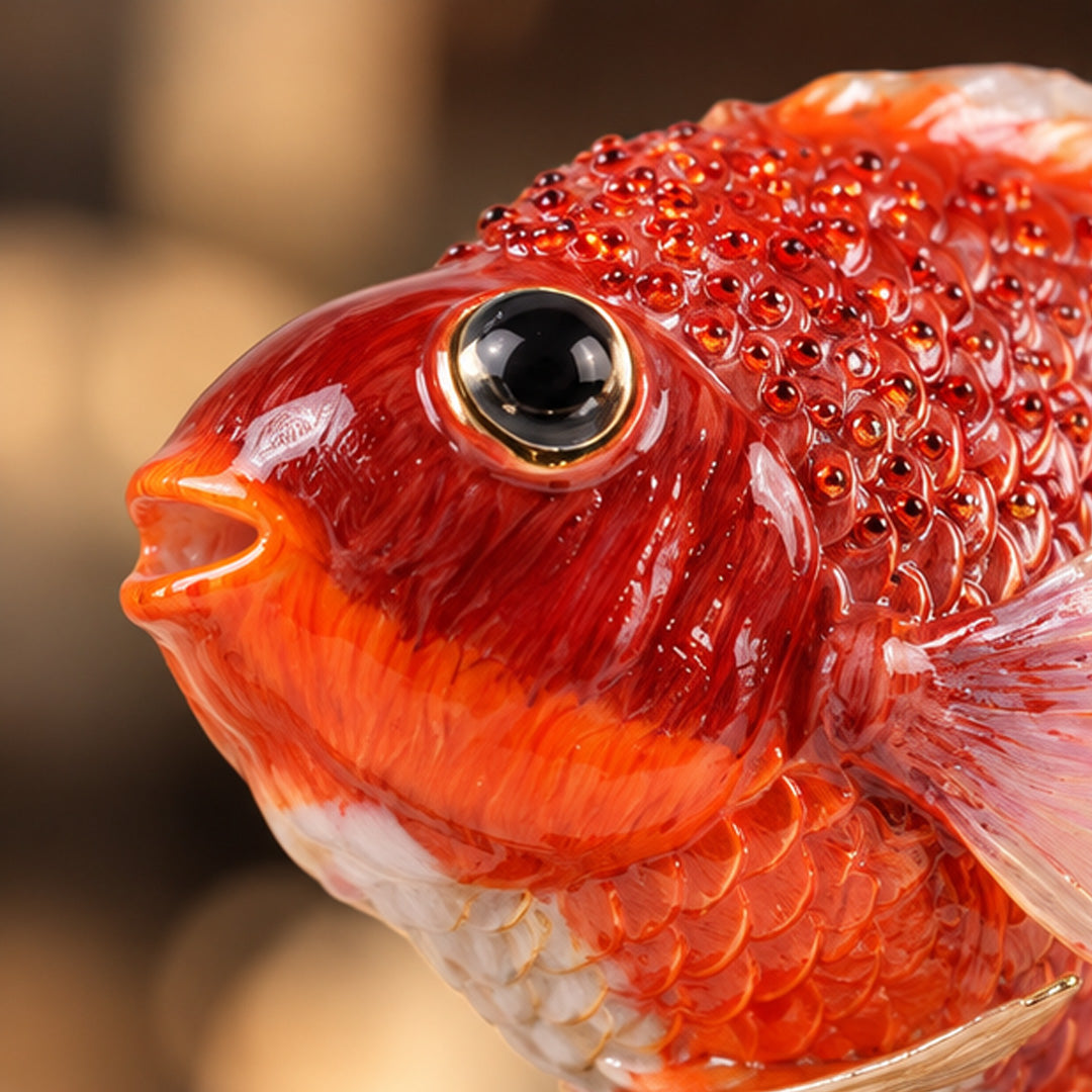 Saffron Crystal & Alloy Goldfish 
