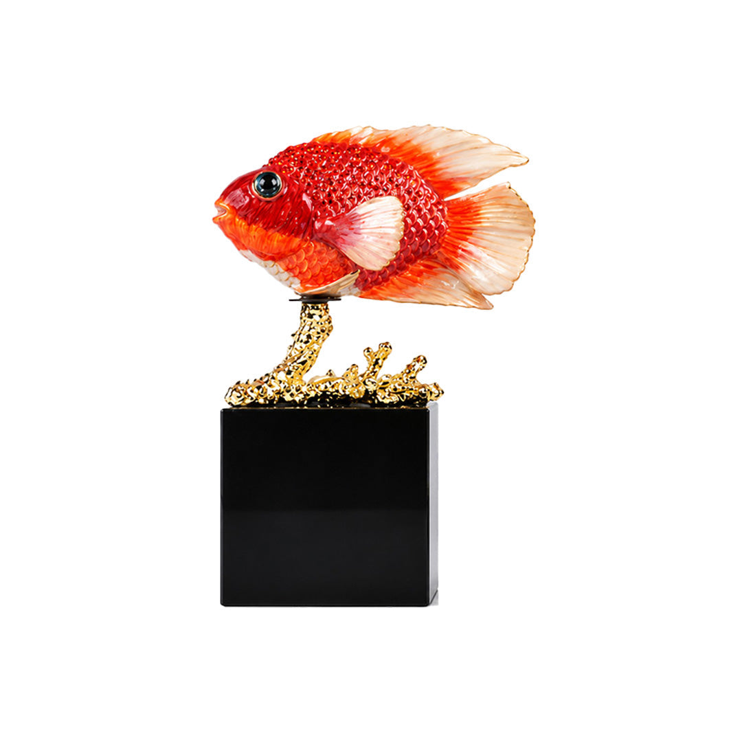 Saffron Crystal & Alloy Goldfish 
