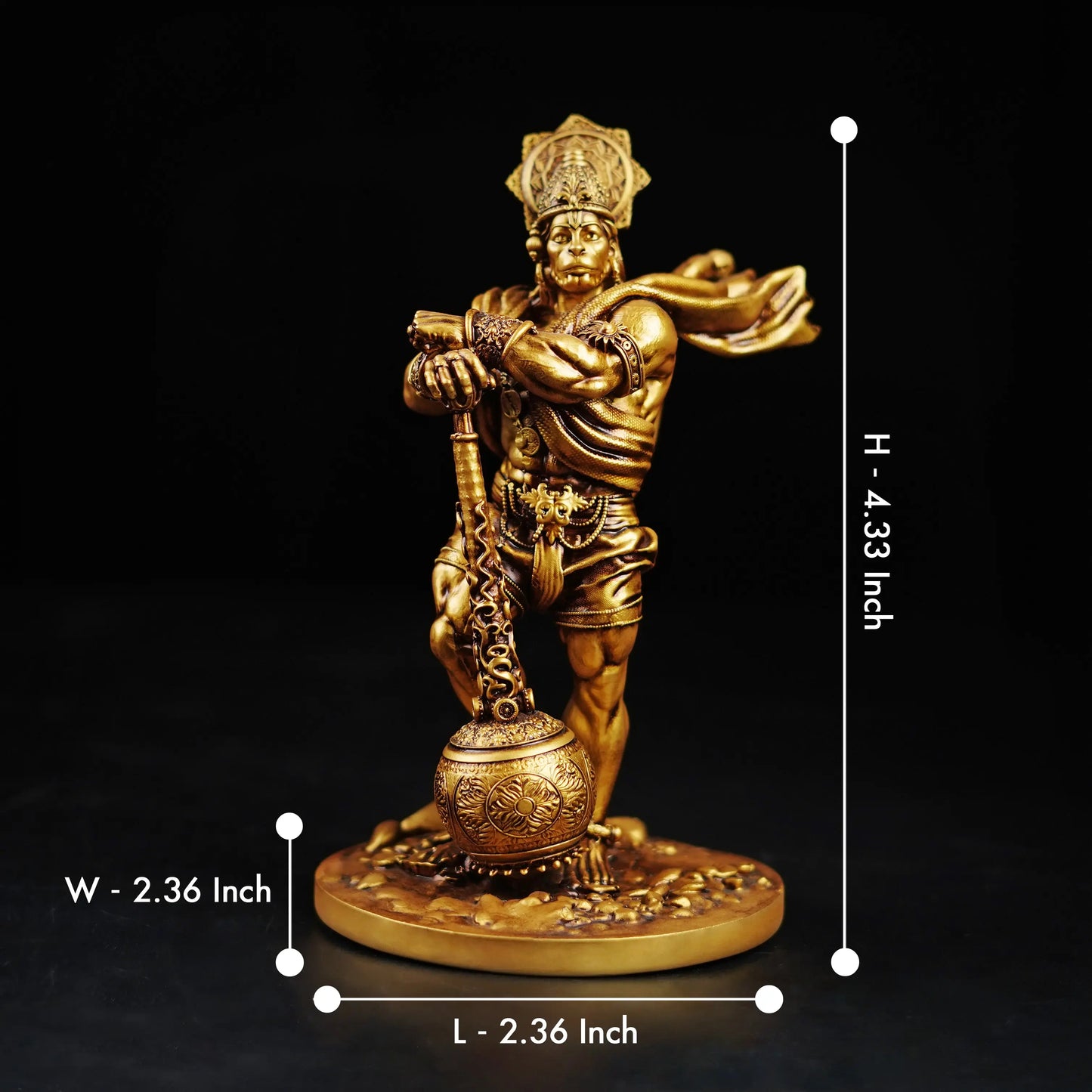 Bahubali Hanuman Idol for Car Dashboard