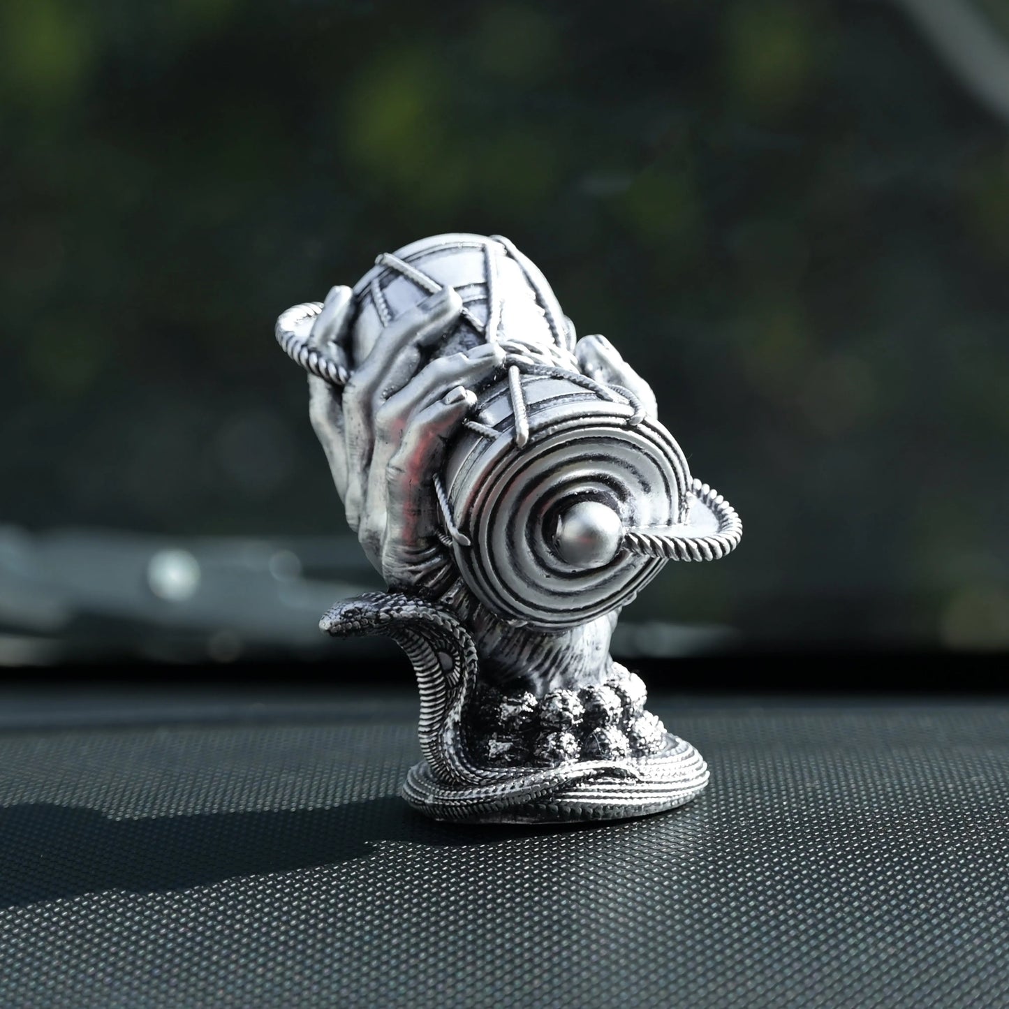 Sliver Shiv Damru Car Dashboard