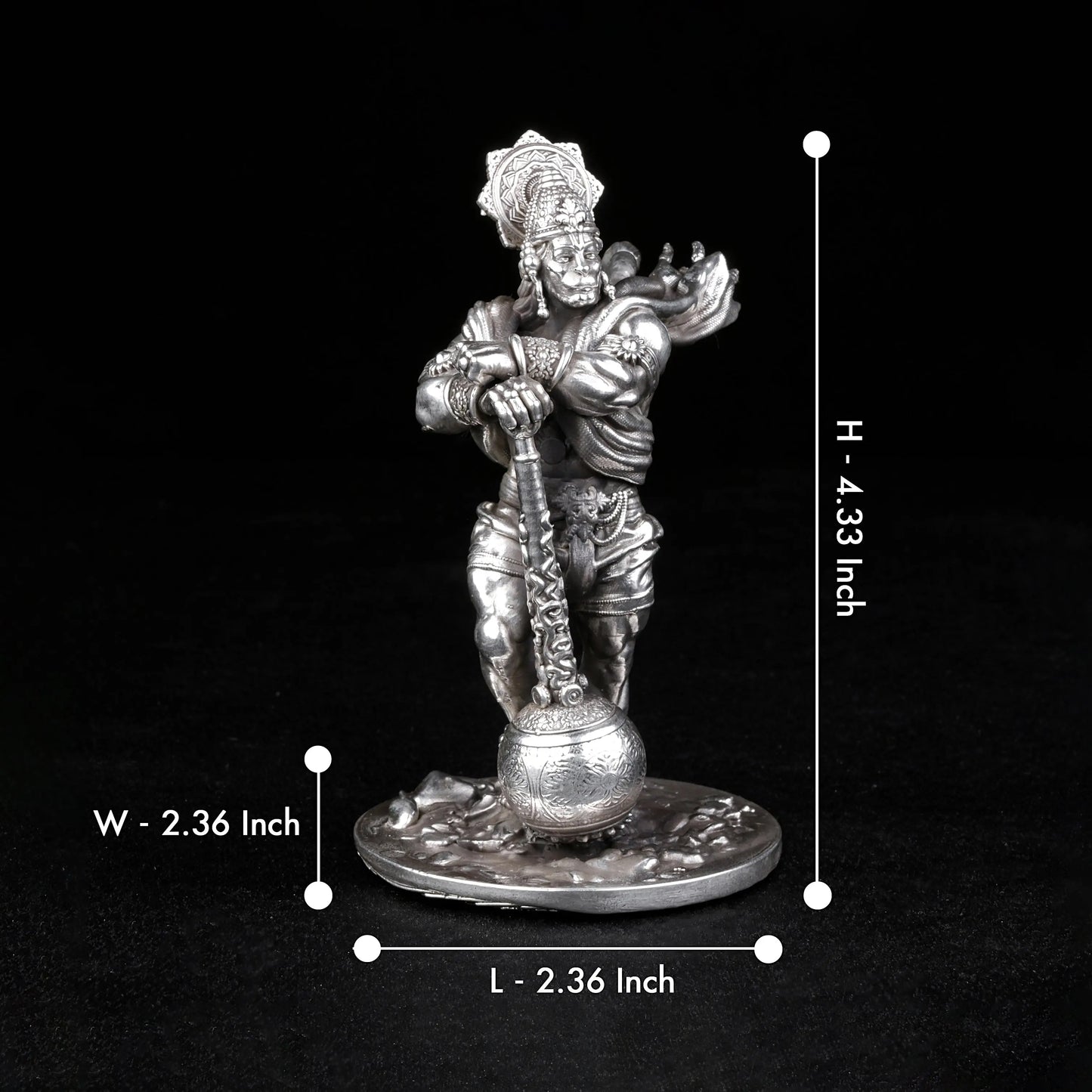 Bahubali Hanuman 35 - 40 Gm 999 Silver