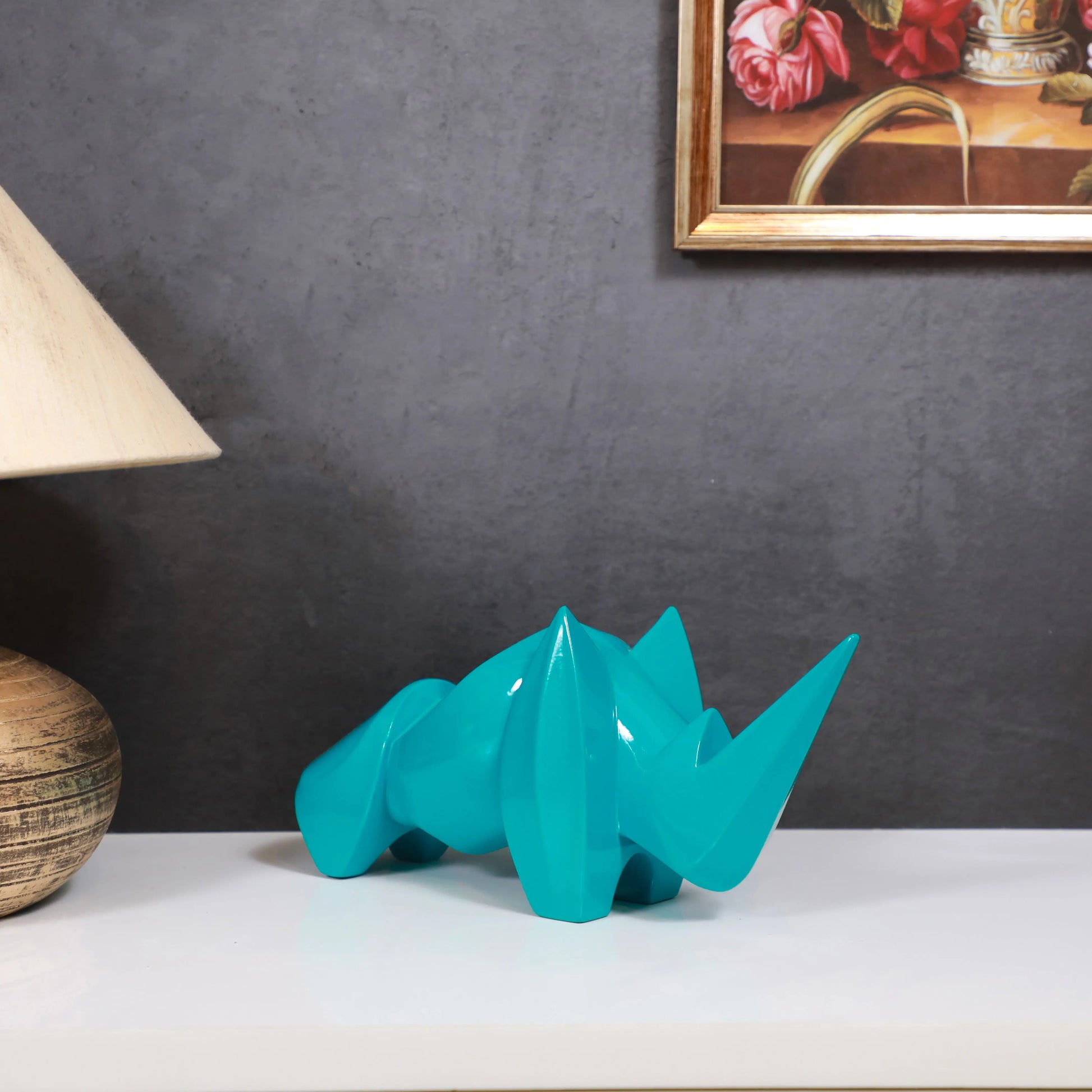 Abstract Art Rhino Figurine theartarium